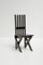 Skulpturaler Beistellstuhl aus gebeiztem Holz, Frankreich, 1950er 8