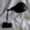Antique Art Deco Black Painted Metal Adjustable Desk or Wall Lamp with Clamping Foot and Extendable Aluminum Telescopic Arm, 1920s 4