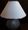 Art Deco French Matted Glass Shade Table Lamp with Chrome Plated Metal Assembly and Cream -Colored Fabric Screen, 1930s 3