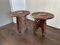 Vintage Indian Hand Carved Wooden Side Tables, Set of 2 9