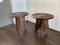 Vintage Indian Hand Carved Wooden Side Tables, Set of 2 1