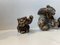 Playing Glazed Stoneware Bear Figurines by Knud Kyhn for Royal Copenhagen, 1950s, Set of 4 4