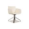 Cream Leather Swivel Chair from Wk Wohnen 1