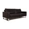 Anthracite Leather Three-Seater Domino Sofa from Frommholz 6