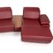 Red Leather Mondo Clair Corner Sofa with Function 12