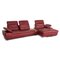 Red Leather Mondo Clair Corner Sofa with Function 3