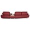 Red Leather Mondo Clair Corner Sofa with Function 14