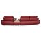 Rotes Leder Mondo Clair Ecksofa mit Funktion 14