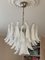 Lámpara de araña estilo Mazzega de cristal de Murano blanco, Imagen 2