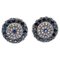 Blue Sapphires Diamond Earrings, Set of 2 1