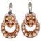 12 Karat Rose Gold Pearls Earrings, Set of 2 1