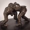 Figurine de Garçons de Lutte Vintage en Bronze 2