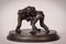 Figurine de Garçons de Lutte Vintage en Bronze 1