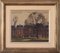Paesaggio con alberi d'inverno, XX secolo, Olio su tela, Incorniciato, Immagine 1