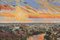 Jackson, Richmond Terrace, December Sunset, 20th-Century, Oil on Board, Framed 1