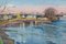 Strand-on-the-Green, Chiswick, en Plein Air, 20th-Century, Oil on Board, Framed, Image 3