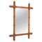 Französischer Jugendstil Spiegel mit Rahmen aus Buchenholz in Bambus Optik, Frühes 20. Jh 1