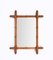 French Art Nouveau Mirror with Beech Faux Bamboo Frame, Early 20th Century, Image 2