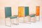 Table et Chaises de Salle à Manger en Érable et Laiton par Fratelli Orsenigo, Italie, Set de 5 2