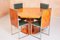 Italienischer Esstisch und Stühle aus Ahorn & Messing von Fratelli Orsenigo, 5er Set 6