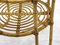 Mesa de centro Mid-Century de ratán y bambú con vidrio, años 70, Imagen 4