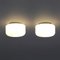 Lampade da soffitto in vetro bianco, anni '50, set di 2, Immagine 7