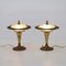 Dressing Table Lamps in Brass and Decorated Glass, 1950s, Set of 2 6