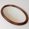 Oval Mirror in Solid Walnut Wood, 1950s, Image 5