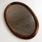 Oval Mirror in Solid Walnut Wood, 1950s, Image 2