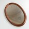 Oval Mirror in Solid Walnut Wood, 1950s 3