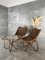 Armchairs and Wicker Table, 1950s, Set of 2, Image 9