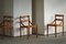 Mid-Century Danish Brutalist Dining Chairs in Pine & Papercord, 1970s, Set of 6 3