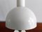 Lámpara de mesa reversible de metal blanco y cromo, años 60, Imagen 5