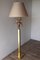 Lámpara de pie vintage de metal dorado, años 70, Imagen 1
