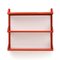 Wall Shelving Unit in Red Painted Metal, 1970s 6