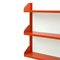 Wall Shelving Unit in Red Painted Metal, 1970s 8