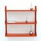 Wall Shelving Unit in Red Painted Metal, 1970s 13