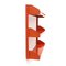 Wall Shelving Unit in Red Painted Metal, 1970s 4