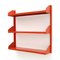 Wall Shelving Unit in Red Painted Metal, 1970s 3