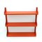 Wall Shelving Unit in Red Painted Metal, 1970s 5