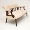 Victorian Solid Wood Settee, 1890s 4