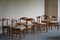 Chaises de Salle à Manger en Chêne Rembourré en Laine d'Agneau par Henning Kjærnulf, 1960s, Set de 10 11