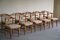 Chaises de Salle à Manger en Chêne Rembourré en Laine d'Agneau par Henning Kjærnulf, 1960s, Set de 10 1