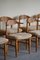 Chaises de Salle à Manger en Chêne Rembourré en Laine d'Agneau par Henning Kjærnulf, 1960s, Set de 10 21