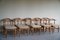 Sedie da pranzo in quercia e lana di Henning Kjærnulf, anni '60, set di 10, Immagine 12