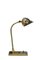Mid-Century Brass Banker's Lamp with Brass Pivotable Shade & Ebonised Desktop Switch 1