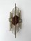 Italian Hammered Glass and Wrought Iron Sconce from Biancardi, 1970s 1