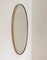 Large Mid-Century Italian Wall Mirror with Brass Frame, 1970s 2
