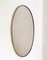 Large Mid-Century Italian Wall Mirror with Brass Frame, 1970s 1