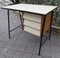 Kleiner Asymmetrischer Modernistischer Schreibtisch mit 3 Schubladen, Frankreich, 1950 2